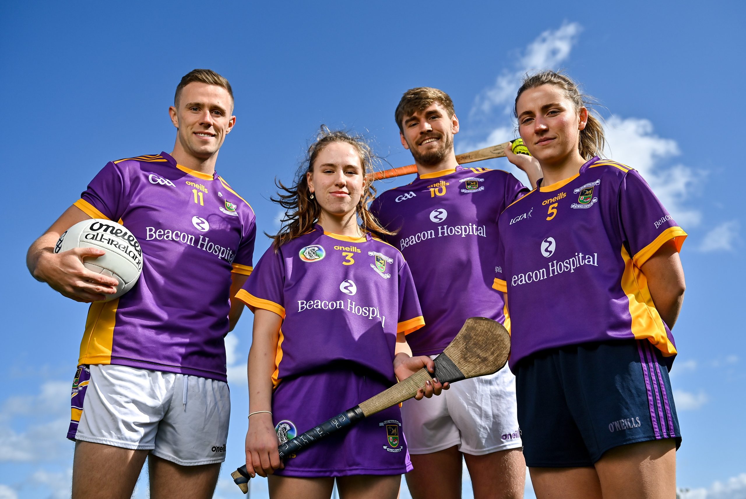 Kilmacud Crokes GAA teams in their jerseys sponsored by Beacon Hospital